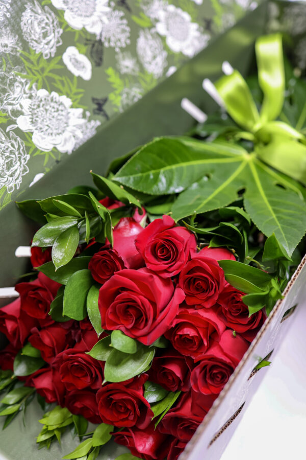 Signature Flower Box With Red Roses