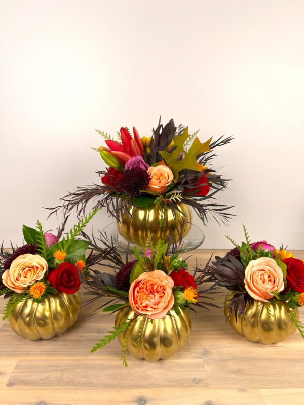 Thanksgiving centerpiece Golden Pumpkin Collection