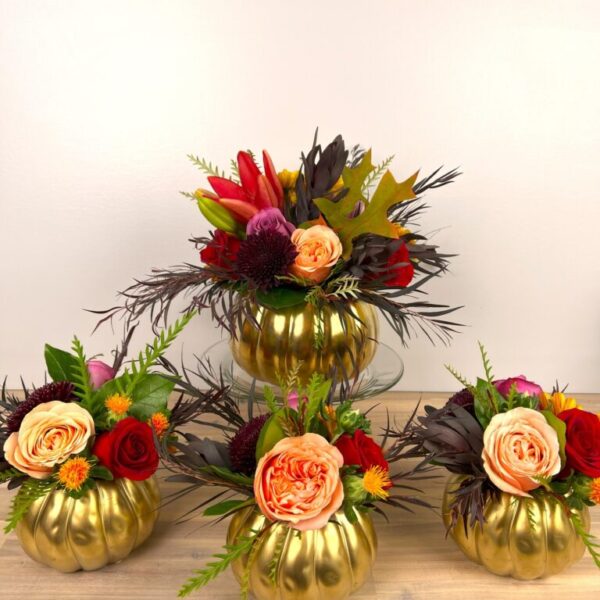 Thanksgiving centerpiece Golden Pumpkin Collection