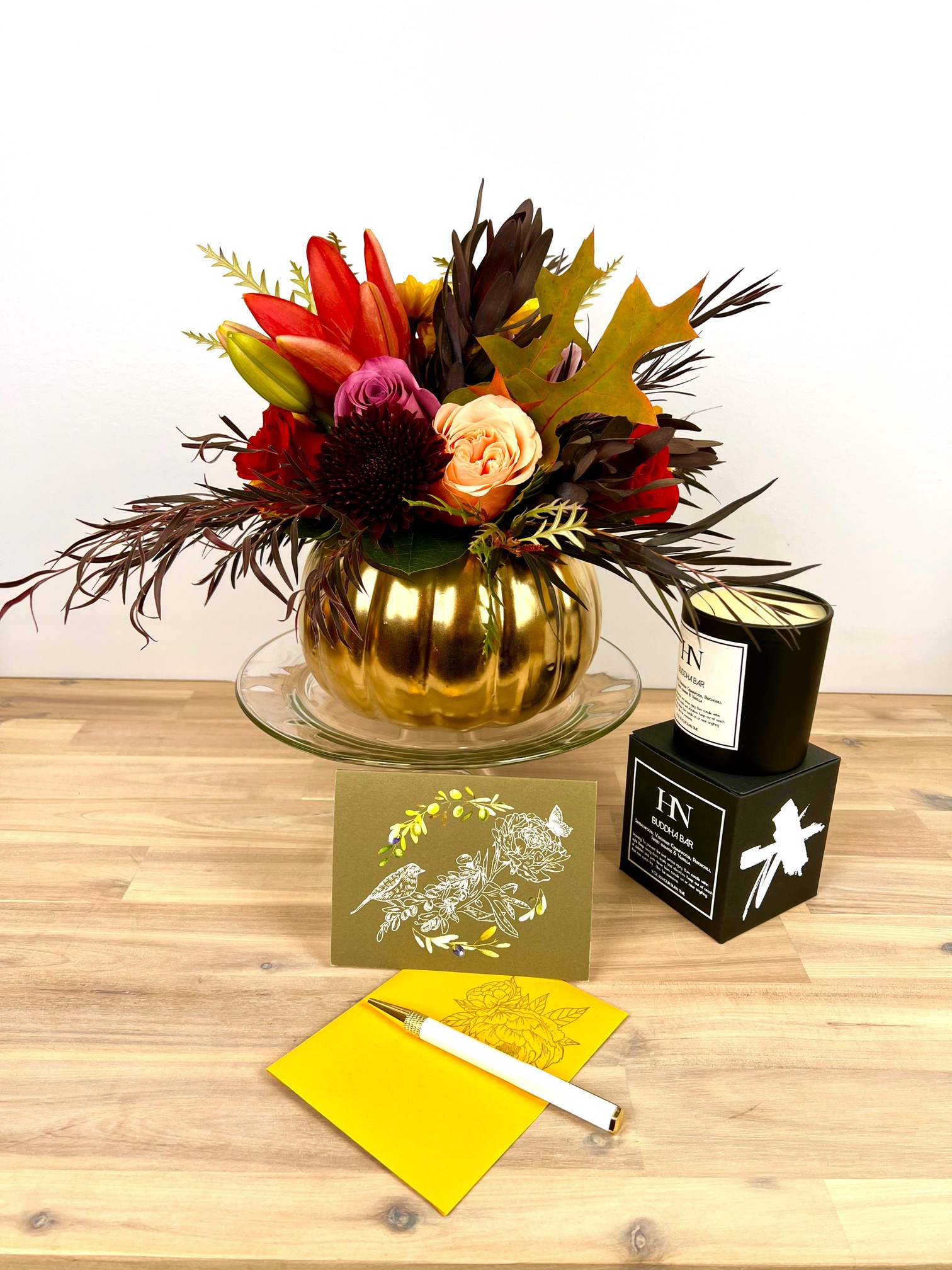 Thanksgiving centerpiece Golden Pumpkin