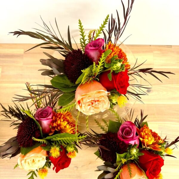 Thanksgiving centerpiece Golden Pumpkin Trio