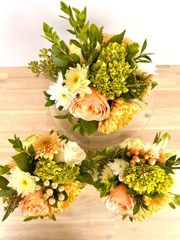 Thanksgiving centerpiece White Pumpkin Trio - Image 2